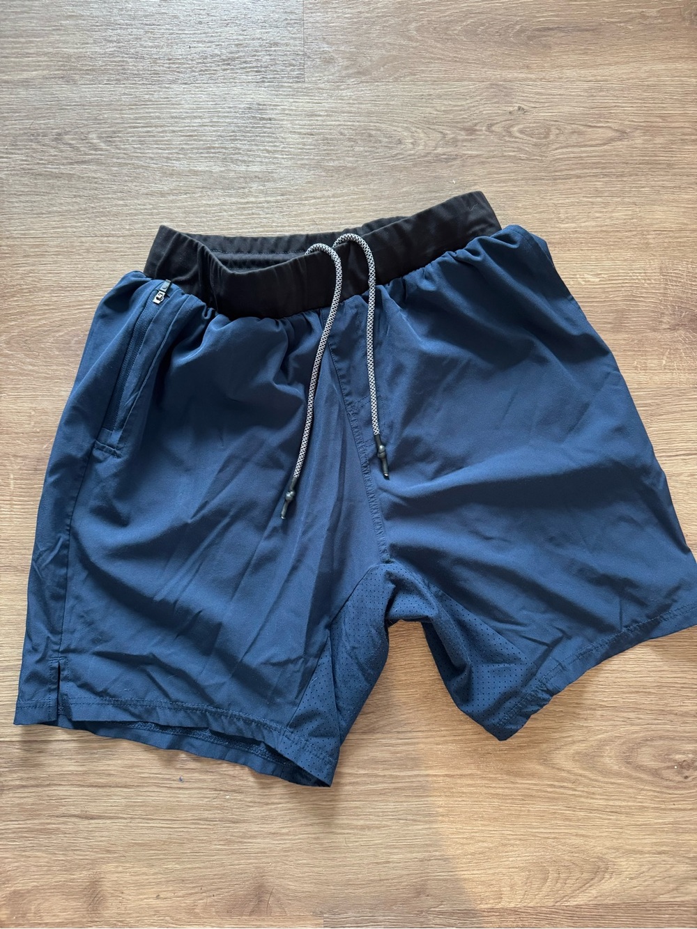 Men's zyia Navy Athletic Drawstring Shorts